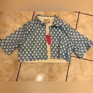 NWT runway the label cropped jacket